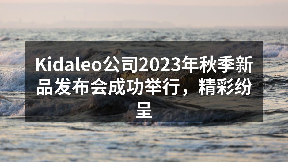 Kidaleo公司2023年秋季新品发布